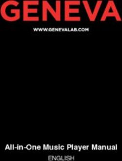 All-in-One Music Player Manual - ENGLISH