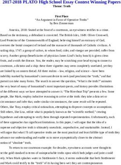 2017-2018 PLATO High School Essay Contest Winning Papers