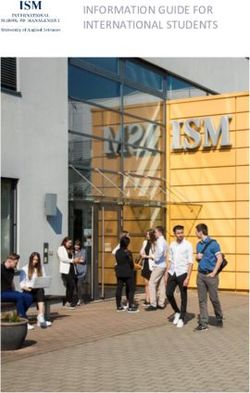 INFORMATION GUIDE FOR INTERNATIONAL STUDENTS