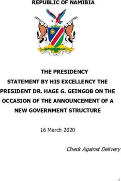 REPUBLIC OF NAMIBIA - THE PRESIDENCY STATEMENT BY HIS EXCELLENCY THE PRESIDENT DR. HAGE G. GEINGOB ON THE OCCASION OF THE ANNOUNCEMENT OF A NEW ...