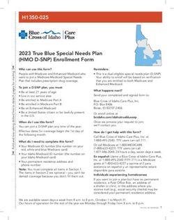 H1350-025 2023 True Blue Special Needs Plan (HMO D-SNP) Enrollment Form