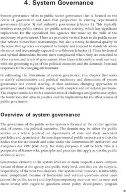 System Governance - ANU Press