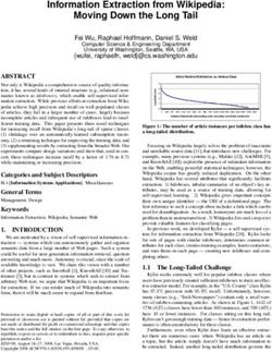 Information Extraction from Wikipedia: Moving Down the Long Tail