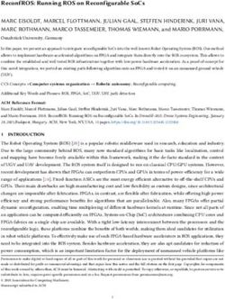 RECONFROS: RUNNING ROS ON RECONFIGURABLE SOCS - KNOWLEDGE-BASED ...