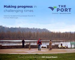 Making progress in challenging times - Helping residents & businesses flourish in Camas-Washougal - the Port of Camas ...