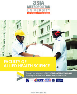 Asia Metropolitan University 2017 - Faculty of Allied Health Science