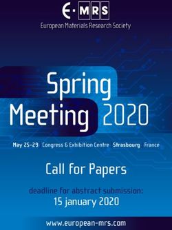 Spring Meeting 2020 Call for Papers - 15 january 2020 - European Materials Research Society