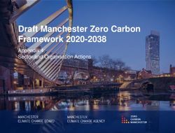 Draft Manchester Zero Carbon Framework 2020-2038 - Appendix 4: Sector and Organisation Actions - Appendix 4