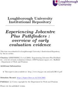 Experiencing Jobcentre Plus Pathfinders : overview of early evaluation evidence