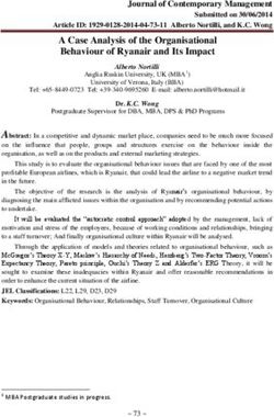 A Case Analysis of the Organisational Behaviour of Ryanair and Its Impact