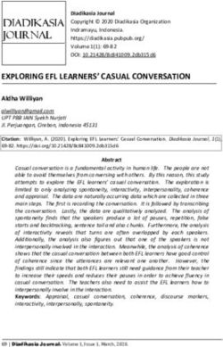 EXPLORING EFL LEARNERS' CASUAL CONVERSATION - PubPub
