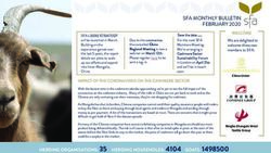 SFA MONTHLY BULLETIN FEBRUARY 2020 - The Sustainable Fibre ...