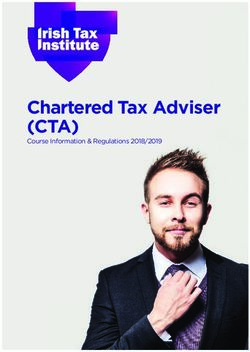 Chartered Tax Adviser - (CTA) Course Information & Regulations 2018/2019 - Irish Tax Institute