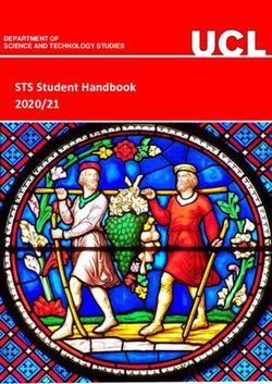 STS Student Handbook 2020/21 - DEPARTMENT OF SCIENCE AND TECHNOLOGY STUDIES - UCL