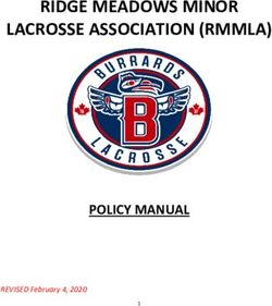 RIDGE MEADOWS MINOR LACROSSE ASSOCIATION (RMMLA) - POLICY MANUAL REVISED February 4, 2020 - RAMP ...