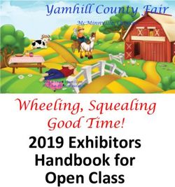 2019 Exhibitors Handbook for Open Class - Wheeling, Squealing Good Time! - Yamhill County Fair