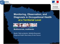 Monitoring, Observation, and Diagnosis in Occupational Health at a Territorial Level - Multisources, multilevels - Modernet