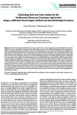 Estimating food and water intakes by the herbivorous Moroccan Uromastyx nigriventris using a calibrated faecal output method and microhistological ...