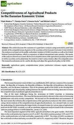 Competitiveness of Agricultural Products in the Eurasian Economic Union - MDPI