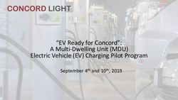 CONCORD LIGHT "EV Ready for Concord": A Multi-Dwelling Unit (MDU) Electric Vehicle (EV) Charging Pilot Program - Town of Concord