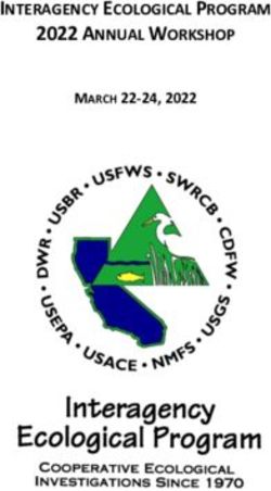 2022 ANNUAL WORKSHOP INTERAGENCY ECOLOGICAL PROGRAM - MARCH 22-24, 2022