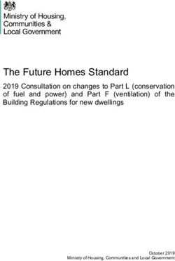 The Future Homes Standard - 2019 Consultation on changes to Part L (conservation of fuel and power) and Part F (ventilation) of the Building ...