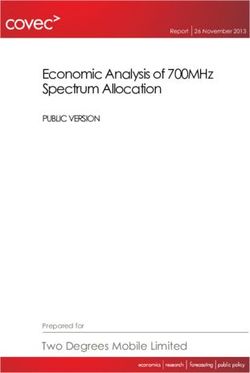 Economic Analysis of 700MHz Spectrum Allocation - Two Degrees Mobile Limited - PUBLIC VERSION