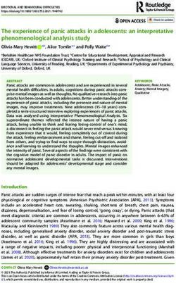 The experience of panic attacks in adolescents: an interpretative phenomenological analysis study