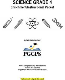 SCIENCE GRADE 4 Enrichment/Instructional Packet - ELEMENTARY SCIENCE Prince George's County Public Schools - PGCPS