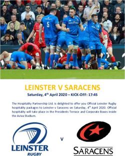 LEINSTER V SARACENS Saturday, 4th April 2020 - KICK-OFF: 17:45 - The Hospitality Partnership