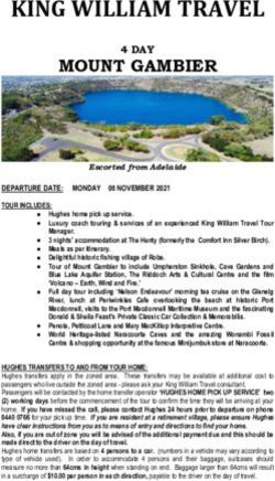 KING WILLIAM TRAVEL 4 DAY