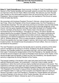A Message from the First Presidency January 16, 2018