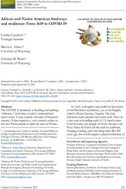 African and Native American foodways and resilience: From 1619 to COVID-19