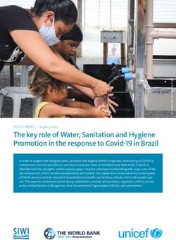 The key role of Water, Sanitation and Hygiene Promotion in the response to Covid-19 in Brazil - Unicef