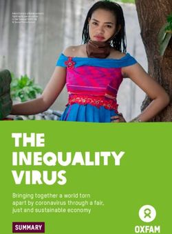 The Inequality Virus Bringing together a world torn apart by coronavirus through a fair, just and sustainable economy