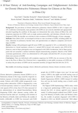 A 10-Year History of Anti-Smoking Campaigns and Enlightenment Activities for Chronic Obstructive Pulmonary Disease for Citizens at the Plaza in ...