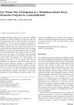For Whom May Participation in a Mindfulness-Based Stress Reduction Program be Contraindicated?