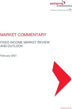 MARKET COMMENTARY FIXED INCOME MARKET REVIEW AND OUTLOOK February 2021 - eastspring.com/my - Eastspring Investments