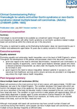 Clinical Commissioning Policy: Vismodegib for adults with either Gorlin syndrome or non-Gorlin syndrome related multiple basal cell carcinomas ...