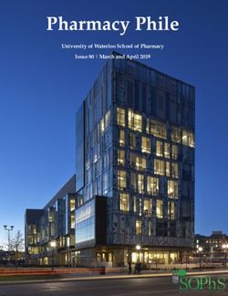 Pharmacy Phile University of Waterloo School of Pharmacy Issue 80 | March and April 2019