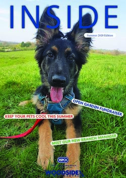 INSIDESummer 2020 Edition - Woodside Animal Centre