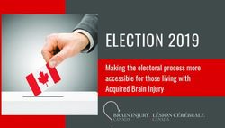 ELECTION 2019 Making the electoral process more accessible for those living with Acquired Brain Injury