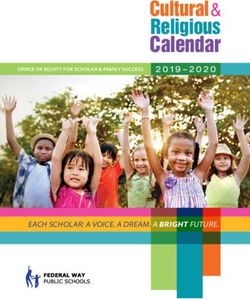 Calendar Cultural& Religious - EACH SCHOLAR: A VOICE. A DREAM. A BRIGHT FUTURE - Federal Way Public Schools