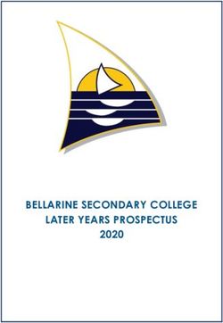 BELLARINE SECONDARY COLLEGE LATER YEARS PROSPECTUS 2020