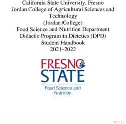 California State University, Fresno Jordan College of Agricultural Sciences and Technology (Jordan College) Food Science and Nutrition Department ...