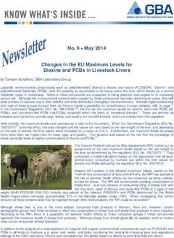 Changes in the EU Maximum Levels for Dioxins and PCBs in Livestock Livers