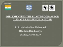 IMPLEMENTING THE PILOT PROGRAM FOR CLIMATE RESILIENCE IN NIGER - Pr Abdelkrim Ben Mohamed Chaibou Dan Bakoye - Climate Investment Funds