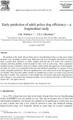 Early prediction of adult police dog efficiency-a longitudinal study