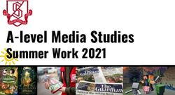 A-level Media Studies - Summer Work 2021