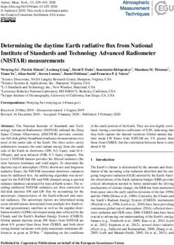 Determining the daytime Earth radiative flux from National Institute of Standards and Technology Advanced Radiometer (NISTAR) measurements - Atmos ...